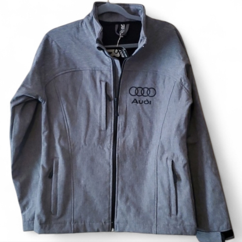 Roly Women's Softshell Lightweight Jacket For AUDI In Gray Size 10 NWT'S